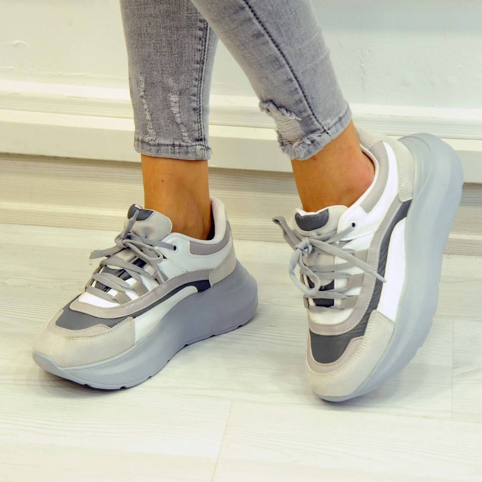 Pabuç Butik Mosca Bayan Sneakers Gri