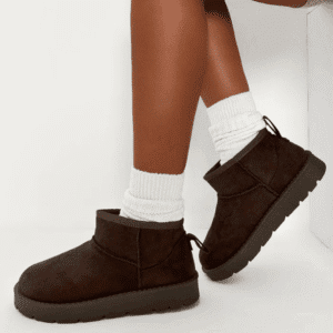 LUXEMBURG Bej Süet İçi Kürklü Bot