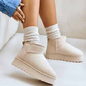 Home LUXEMBURG Bej Süet İçi Kürklü Bot